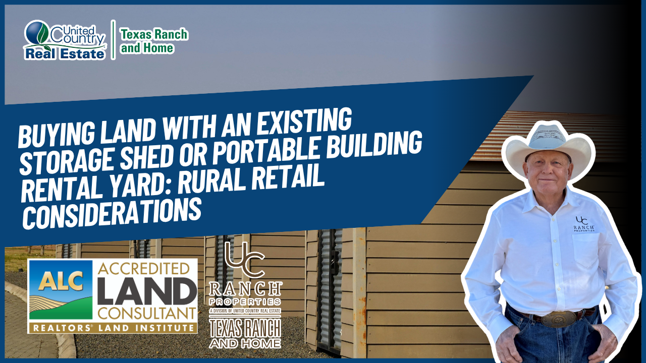 Buying Land With an Existing Storage Shed or Portable Building Rental Yard: Rural Retail Considerations